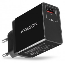 Axagon ACU-QC19 QC3.0 Fekete fali töltő Mobil / Kommunikáció / Smart - Mobiltelefon kiegészítő / tok - Hálózati-, autós töltő - 391116