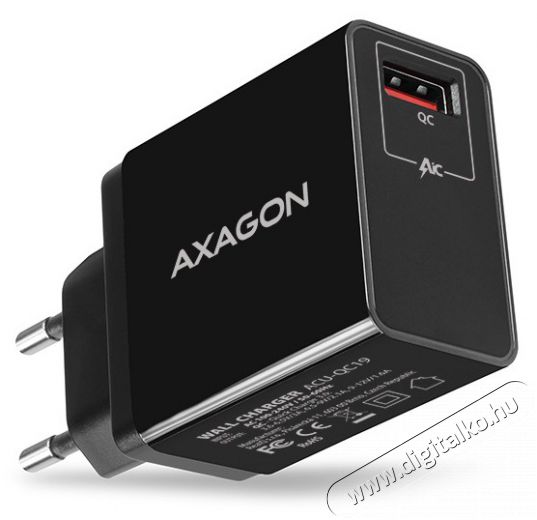 Axagon ACU-QC19 QC3.0 Fekete fali töltő Mobil / Kommunikáció / Smart - Mobiltelefon kiegészítő / tok - Hálózati-, autós töltő - 391116