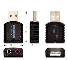 Axagon ADA-10 USB Stereo audio adapter Iroda és számítástechnika - Számítógép tartozék - Hangkártya - 391145