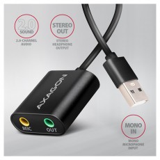 Axagon ADA-12 USB stereo audio adapter Tv kiegészítők - Kábel / csatlakozó - Csatlakozó / elosztó / átalakító - 391151