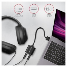 Axagon ADA-12 USB stereo audio adapter Tv kiegészítők - Kábel / csatlakozó - Csatlakozó / elosztó / átalakító - 391151