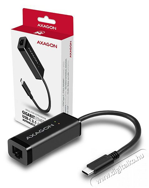 Axagon ADE-SRC Type-C USB 3.1 - Gigabit Ethernet adapter Tv kiegészítők - Kábel / csatlakozó - Csatlakozó / elosztó / átalakító - 391150