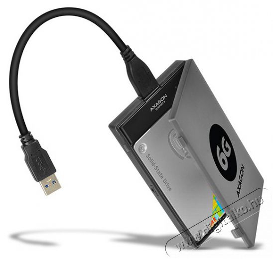 Axagon ADSA-1S6 USB 3.0 szürke külső SATA3 HDD/SSD ház Egyéb - Nem forgalmazzuk ! - 391306