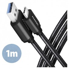 Axagon BUCM3-AM10AB USB-C 3.2 Gen 1 - USB-A 1 m fekete kábel Iroda és számítástechnika - Számítógép tartozék - USB kábel - 391156