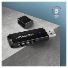 Axagon CRE-S2N Superspeed USB 3.2 Gen 1 Type-A, slim SD/microSD kártyaolvasó Memória kártya / Pendrive - Kártya olvasó - 392425