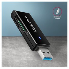 Axagon CRE-S2N Superspeed USB 3.2 Gen 1 Type-A, slim SD/microSD kártyaolvasó Memória kártya / Pendrive - Kártya olvasó - 392425