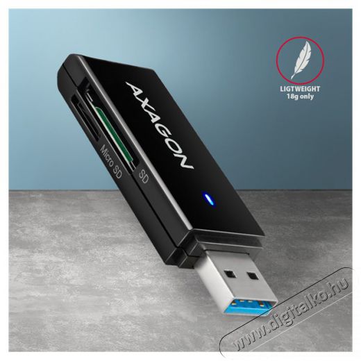 Axagon CRE-S2N Superspeed USB 3.2 Gen 1 Type-A, slim SD/microSD kártyaolvasó Memória kártya / Pendrive - Kártya olvasó - 392425