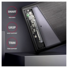 Axagon EE25-A6C USB 3.2 csavar nélküli külső alumínium HDD/SSD ház Egyéb - Nem forgalmazzuk ! - 391382