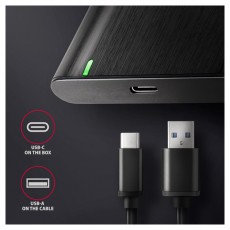 Axagon EE25-A6C USB 3.2 csavar nélküli külső alumínium HDD/SSD ház Egyéb - Nem forgalmazzuk ! - 391382