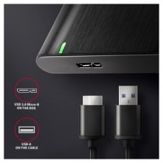 Axagon EE25-A6M USB 3.2 fekete csavar nélküli külső alumínium 2,5" HDD/SSD ház Egyéb - Nem forgalmazzuk ! - 391383