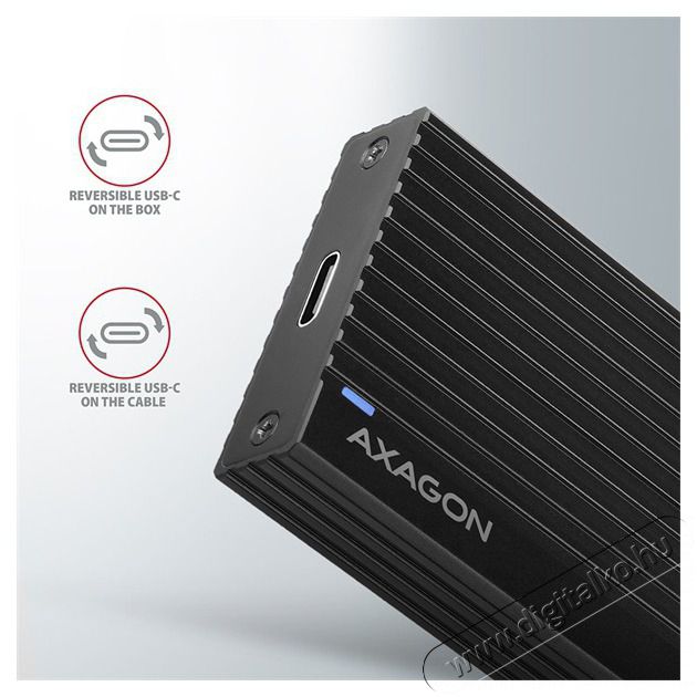 Axagon EEM2-GTR SuperSpeed+ USB-C - NVMe M.2 fekete h&aacute;z Iroda &eacute;s sz&aacute;m&iacute;t&aacute;stechnika - Adatt&aacute;rol&oacute; / merevlemez - Kieg&eacute;sz&iacute;tő - 391381