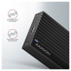 Axagon EEM2-GTR SuperSpeed+ USB-C - NVMe M.2 fekete ház Iroda és számítástechnika - Egyéb számítástechnikai termék - 391381