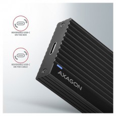 Axagon EEM2-GTR SuperSpeed+ USB-C - NVMe M.2 fekete h&aacute;z Iroda &eacute;s sz&aacute;m&iacute;t&aacute;stechnika - Adatt&aacute;rol&oacute; / merevlemez - Kieg&eacute;sz&iacute;tő - 391381