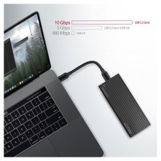 Axagon EEM2-GTR SuperSpeed+ USB-C - NVMe M.2 fekete h&aacute;z Iroda &eacute;s sz&aacute;m&iacute;t&aacute;stechnika - Adatt&aacute;rol&oacute; / merevlemez - Kieg&eacute;sz&iacute;tő - 391381