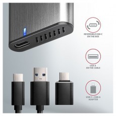 Axagon EEM2-SG2 USB-C 3.2 Gen2 - M.2 NVMe SSD h&aacute;z Iroda &eacute;s sz&aacute;m&iacute;t&aacute;stechnika - Adatt&aacute;rol&oacute; / merevlemez - Kieg&eacute;sz&iacute;tő - 391380