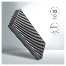Axagon EEM2-XR M.2 NVMe külső SSD ház szürke Iroda és számítástechnika - Notebook kiegészítő - SSD beépítő keret - 391378
