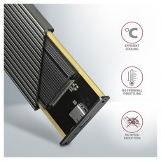 Axagon EEM2-XR M.2 NVMe külső SSD ház szürke Iroda és számítástechnika - Notebook kiegészítő - SSD beépítő keret - 391378