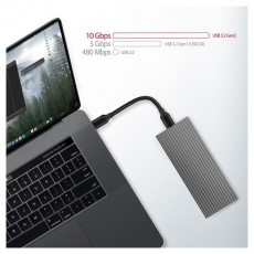 Axagon EEM2-XR M.2 NVMe külső SSD ház szürke Iroda és számítástechnika - Notebook kiegészítő - SSD beépítő keret - 391378