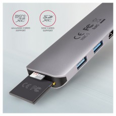 Axagon HMC-5 SuperSpeed USB-C COMBO 5in1 Hub Iroda és számítástechnika - Notebook kiegészítő - USB hub / elosztó - 391752