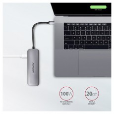 Axagon HMC-5 SuperSpeed USB-C COMBO 5in1 Hub Iroda és számítástechnika - Notebook kiegészítő - USB hub / elosztó - 391752