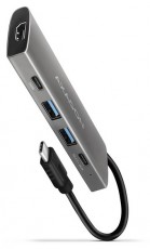 Axagon HMC-5G2 5 portos USB3.2. Gen 2 ezüstfekete HUB Iroda és számítástechnika - Notebook kiegészítő - USB hub / elosztó - 392364