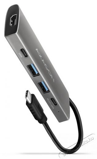 Axagon HMC-5G2 5 portos USB3.2. Gen 2 ezüstfekete HUB Iroda és számítástechnika - Notebook kiegészítő - USB hub / elosztó - 392364