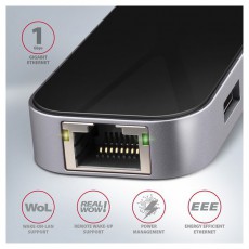 Axagon HMC-6GL SUPERSPEED USB-C COMBO 6IN1 HUB Iroda és számítástechnika - Notebook kiegészítő - USB hub / elosztó - 392361