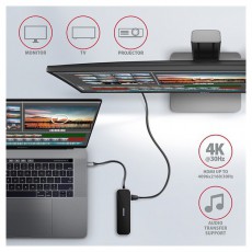 Axagon HMC-6GL SUPERSPEED USB-C COMBO 6IN1 HUB Iroda és számítástechnika - Notebook kiegészítő - USB hub / elosztó - 392361