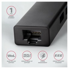 Axagon HMC-GL3A SuperSpeed USB3.2 Gen 1 C HUB + Gigabit LAN Iroda és számítástechnika - Notebook kiegészítő - USB hub / elosztó - 391751