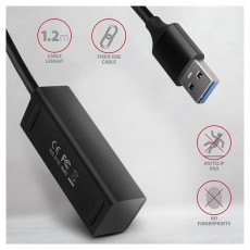 Axagon HUE-M1AL 4 portos USB3.2 Gen 1 mini HUB Iroda és számítástechnika - Notebook kiegészítő - USB hub / elosztó - 391677