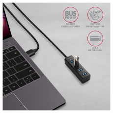 Axagon HUE-M1AL 4 portos USB3.2 Gen 1 mini HUB Iroda és számítástechnika - Notebook kiegészítő - USB hub / elosztó - 391677