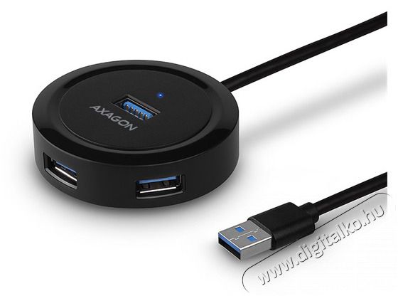 Axagon HUE-P1A 4 portos USB3.0 kör HUB Iroda és számítástechnika - Notebook kiegészítő - USB hub / elosztó - 392365