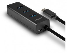 Axagon HUE-S2C 4 portos USB-C 3.0 Hub Iroda és számítástechnika - Notebook kiegészítő - USB hub / elosztó - 391673