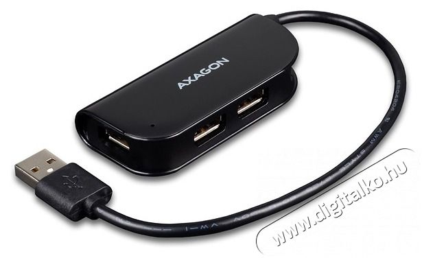 Axagon HUE-X4B 4 portos USB2.0 Hub - fekete Iroda és számítástechnika - Notebook kiegészítő - USB hub / elosztó - 391749