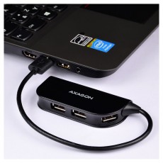 Axagon HUE-X4B 4 portos USB2.0 Hub - fekete Iroda és számítástechnika - Notebook kiegészítő - USB hub / elosztó - 391749