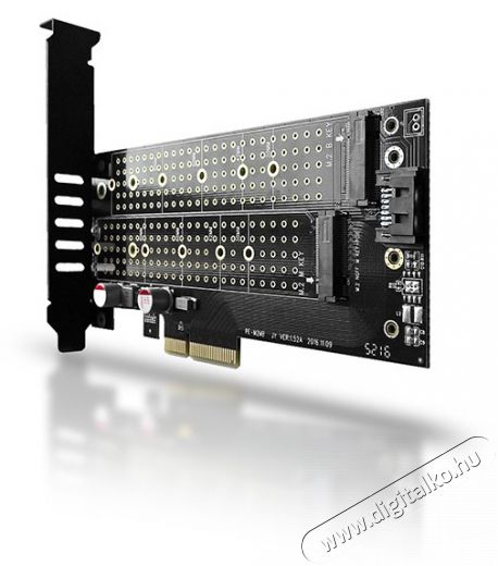 Axagon PCEM2-D PCI-Express - NVME+NGFF M.2 adapter Iroda és számítástechnika - Egyéb számítástechnikai termék - 391463