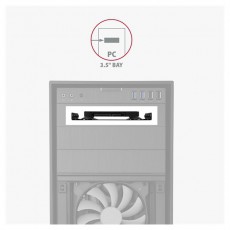 Axagon RHD-125B 3,5"-ről 2,5"-re fekete SSD / HDD beépítő keret Memória kártya / Pendrive - Adapter - 391467
