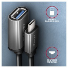 Axagon RUCM-AFAC USB-C - USB A adapter Tv kiegészítők - Kábel / csatlakozó - Csatlakozó / elosztó / átalakító - 392501