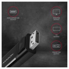 Axagon RVC-DPC USB-C - Displayport kábel Tv kiegészítők - Kábel / csatlakozó - Csatlakozó / elosztó / átalakító - 391552