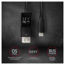 Axagon RVC-DPC USB-C - Displayport kábel Tv kiegészítők - Kábel / csatlakozó - Csatlakozó / elosztó / átalakító - 391552
