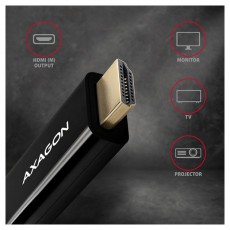 Axagon RVD-HI14C2 Displayport - HDMI 1.4 kábel Tv kiegészítők - Kábel / csatlakozó - Hdmi kábel - 391079