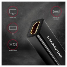 Axagon RVD-HI14N DisplayPort - HDMI 1.4 4K/30Hz adapter Tv kiegészítők - Kábel / csatlakozó - Mini DisplayPort kábel - 392495