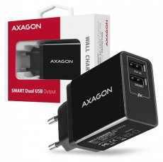 Axagon ACU-DS16 2.2A + 1A Fekete fali töltő Akkuk és töltők - Li-ion akkumulátor és töltő (gyári) - Töltő / hálózati adapter - 394106