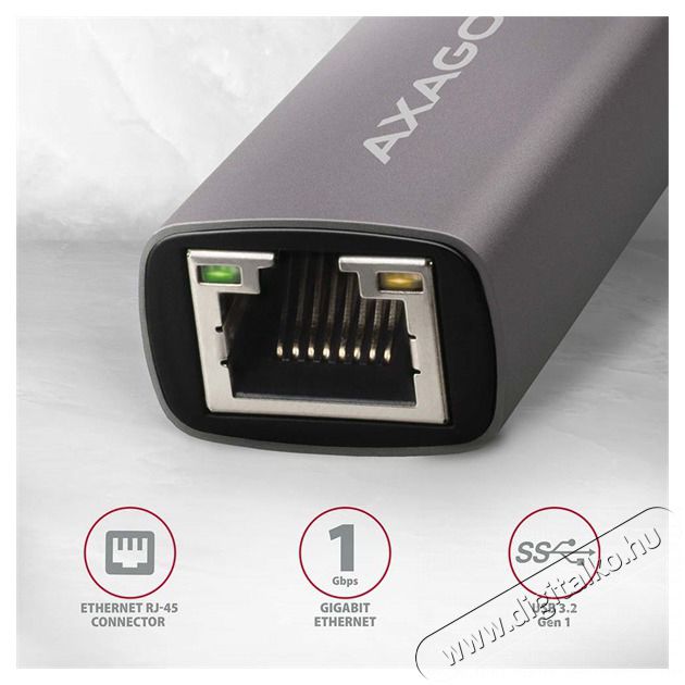 Axagon ADE-TR Type-A USB 3.2 - Gigabit Ethernet Adapter Iroda és számítástechnika - Hálózat - Hálózati kiegészítő - 395308