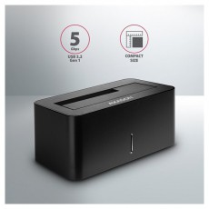 Axagon ADSA-SN Usb 3.0 Sata Fekete dokkoló állomás Iroda és számítástechnika - Adattároló / merevlemez - Kiegészítő - 395307