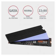 Axagon CLR-M2L3 Alumínium passzív hűtő M.2 SSD-hez Iroda és számítástechnika - Adattároló / merevlemez - Kiegészítő - 395306