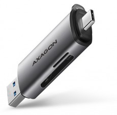 Axagon CRE-SAC USB 3.2 Type-A és Type-C SD/microSD kártyaolvasó Memória kártya / Pendrive - Kártya olvasó - 395348