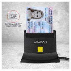 Axagon CRE-SM2 USB 2.0 Smart / ID / SD / MicroSD / SIM Kártyaolvasó Memória kártya / Pendrive - Kártya olvasó - 395350