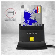 Axagon CRE-SM2 USB 2.0 Smart / ID / SD / MicroSD / SIM Kártyaolvasó Memória kártya / Pendrive - Kártya olvasó - 395350