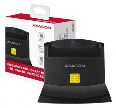 Axagon CRE-SM2 USB 2.0 Smart / ID / SD / MicroSD / SIM Kártyaolvasó Memória kártya / Pendrive - Kártya olvasó - 395350